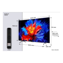 TV TCL 55" 55P8K UHD QLED Google TV 144Hz Onkyo
