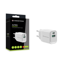 Cargador Conceptronic GaN ALTHEA19W33 33W 1xUSB-C 1xUSB-A QC 3.0, PPS, PD 3.0
