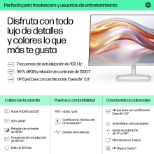 Monitor HP 524SF S5 24" IPS 100Hz 5ms VGA HDMI plata