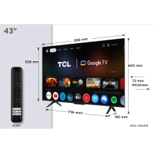 TV TCL 43" 43P7K UHD QLED Google TV Dolby Atmos