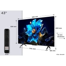 TV TCL 43" 43P7K UHD QLED Google TV Dolby Atmos