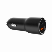 Cargador de coche Gembird 1xUSB TIPO C 1xUSB 38W negro