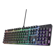 Teclado Trust Gaming GXT 871 Zora mecánico RGB negro