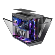 Caja ATX semitorre gaming Mars Gaming MCREV cristal negro