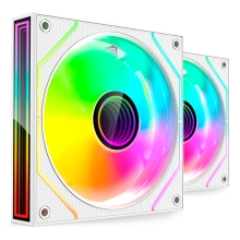 Kit 2×Ventilador interno ARGB Mars Gaming MF3DPROX2 blanco 120mm ARGB 360º PWM