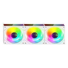 Kit 3×Ventilador interno ARGB Mars Gaming MF3DPROKIT blanco 120mm ARGB, ARGB hub, RF remote