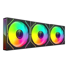 Kit 3×Ventilador interno ARGB Mars Gaming MF3DPROKIT negro 120mm ARGB, ARGB hub, RF remote