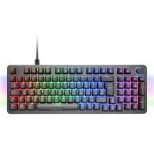 Teclado Mars Gaming MKPROBES mecánico RGB SNK azul, rueda de control, negro