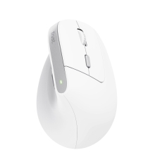 Ratón inalámbrico Trust Bayo II ergonómico vertical 6 Bot. Recargable blanco