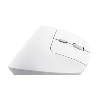 Ratón inalámbrico Trust Bayo II ergonómico vertical 6 Bot. Recargable blanco