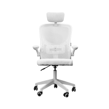 Silla ergonómica Mars Gaming MGCERGOPLUSW blanco malla transpirable reposacabezas