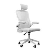 Silla ergonómica Mars Gaming MGCERGOPLUSW blanco malla transpirable reposacabezas