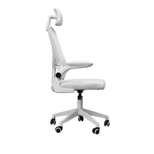 Silla ergonómica Mars Gaming MGCERGOPLUSW blanco malla transpirable reposacabezas