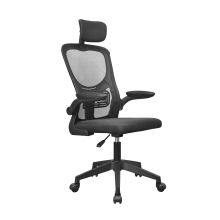 Silla ergonómica Mars Gaming MGCERGOPLUSBK negro malla transpirable reposacabezas y reposabrazos