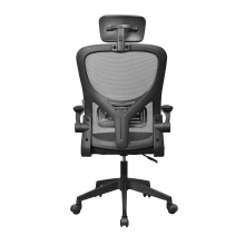 Silla ergonómica Mars Gaming MGCERGOPLUSBK negro malla transpirable reposacabezas y reposabrazos