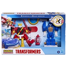 Figura hasbro transformers sonic the hedgehog wingtail & blue booster