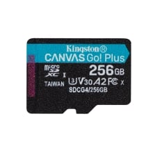 Memoria microSD Kingston 256GB Canvas Go Plus Gen4 200 MB/s, A2 U3 V30 con adaptador