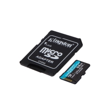 Memoria microSD Kingston 64GB Canvas Go Plus Gen4 200 MB/s, A2 U3 V30 con adaptador