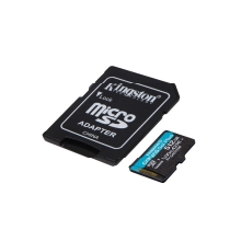 Memoria microSD Kingston 512GB Canvas go Plus 200 MB/s A2 U3 V30 con adaptador 