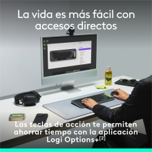 Teclado inalámbrico Logitech Pop Icon Keys blanco - naranja