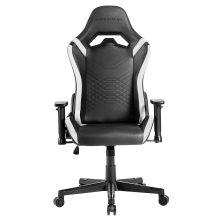 Silla gamer Mars Gaming MGCPROBW negra con detalles blanco