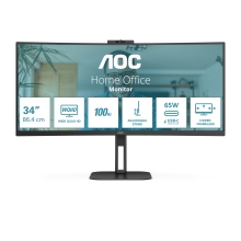 Monitor AOC 34" CU34V5C/BK 34" VA WQHD 1500R 100Hz 4MS curvo DP HDMI negro
