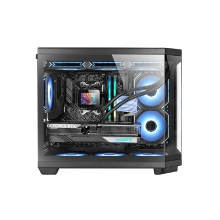 Caja mATX gaming Mars Gaming MC3TCOREM triple cristal negro