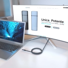 Cable USB 3.2 Tipo C Aisens macho/macho 100W 20Gbps 3m Gris