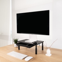 Soporte elevador regulable para monitor TooQ TQMR081 con cajón negro