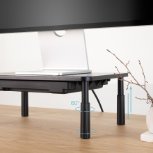 Soporte elevador regulable para monitor TooQ TQMR081 con cajón negro