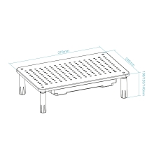 Soporte elevador regulable para monitor TooQ TQMR081 con cajón negro