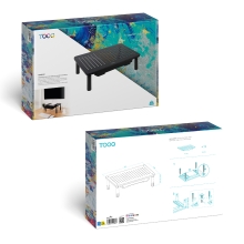 Soporte elevador regulable para monitor TooQ TQMR081 con cajón negro