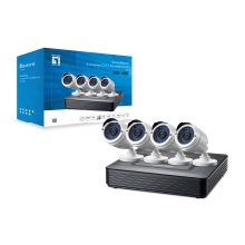 Kit Videovigilancia 1080p Level One Dsk-4001 4 Canales 4 Camaras Int/ext + Grabador Cables Iluminacion Led (sin Hd)