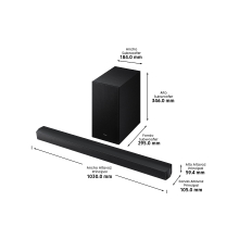Barra de sonido Samsung HWB650F 3.1 370?W Dolby BT