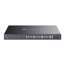Switch semigestionable TP-Link Omada ES228GMP 28P 24xLAN Gb PoE+ 2xLAN Gb 2xSFP 384W total metal