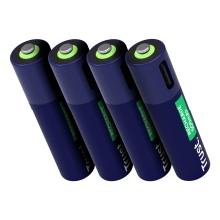 Pilas AAA recargables Trust USB-C 500 mAh pack 4 unidades 25671