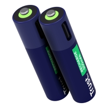 Pilas AAA recargables Trust USB-C 500 mAh pack 2 unidades 25585