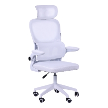 Silla ergonómica Mars Gaming MGCERGOPROWH malla transpirable soporte lumbar blanco