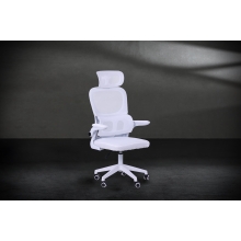 Silla ergonómica Mars Gaming MGCERGOPROWH malla transpirable soporte lumbar blanco