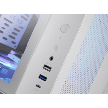 Caja ATX Mars Gaming MCCURV blanco cristal templado continuo