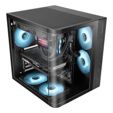 Caja ATX Mars Gaming MCCURV negro cristal templado continuo