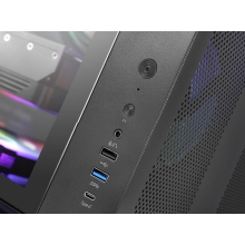 Caja ATX Mars Gaming MCCURV negro cristal templado continuo