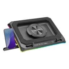 Base refrigeradora para portátiles 18" Mars Gaming Mnbcultra con soporte de móvil Rgb Hub Usb