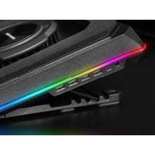 Base refrigeradora para portátiles 18" Mars Gaming Mnbcultra con soporte de móvil Rgb Hub Usb