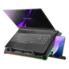 Base refrigeradora para portátiles 18" Mars Gaming Mnbcultra con soporte de móvil Rgb Hub Usb