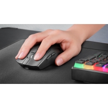 Ratón Mars inalámbrico Gaming RF Y bluetooth Mmt3 Rgb base de recarga Magnética 14400 Dpi negro