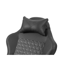 Silla gamer Mars Gaming MGCXBK negra reclinable, reposabrazos ajustable, reposapiés, cojines