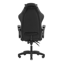 Silla gamer Mars Gaming MGCXBK negra reclinable, reposabrazos ajustable, reposapiés, cojines