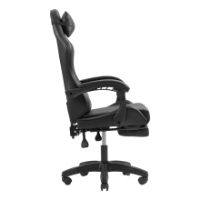 Silla gamer Mars Gaming MGCXBK negra reclinable, reposabrazos ajustable, reposapiés, cojines