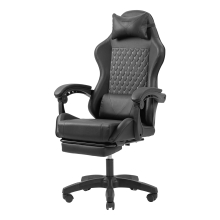 Silla gamer Mars Gaming MGCXBK negra reclinable, reposabrazos ajustable, reposapiés, cojines